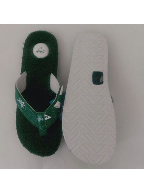 REEF Mulligan II Bottle Opener Flip Flop Sandals Mens Size 10 Links Green main image 4